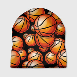 Шапка Баскетбольные яркие мячи, цвет: 3D-принт