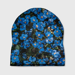Шапка Поле синих цветов фиалки лето, цвет: 3D-принт