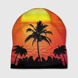 Шапка Пальмы на фоне моря, цвет: 3D-принт