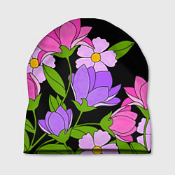 Шапка Ночные цветы, цвет: 3D-принт