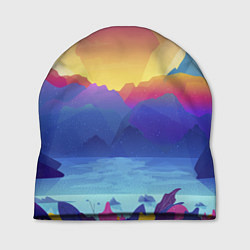 Шапка Красочные Горы, цвет: 3D-принт