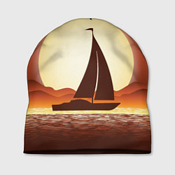 Шапка Кораблик на закате, цвет: 3D-принт