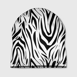 Шапка Черно-белая зебра, цвет: 3D-принт