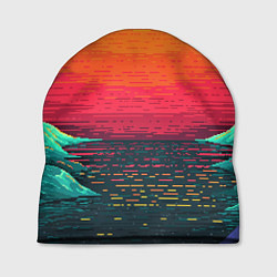 Шапка Пиксельный закат, цвет: 3D-принт