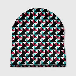 Шапка Красно-черный абстрактный узор, цвет: 3D-принт