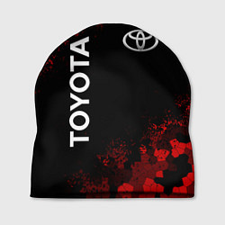 Шапка TOYOTA MILITARY PIXEL BLACK RED, цвет: 3D-принт