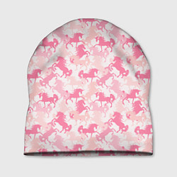 Шапка Розовые Единороги, цвет: 3D-принт