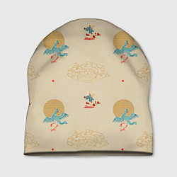 Шапка Китайский орнамент Феникс, цвет: 3D-принт