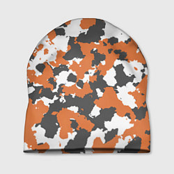 Шапка Orange Camo, цвет: 3D-принт