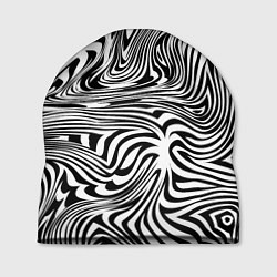 Шапка Сумасшедшая зебра Абстрактный узор с извилистыми л, цвет: 3D-принт
