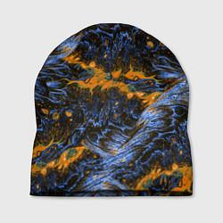 Шапка Оранжево-Синяя Вулканическая Лава, цвет: 3D-принт
