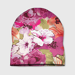Шапка Красочный цветочный паттерн Лето Fashion trend 202, цвет: 3D-принт
