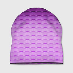 Шапка Фиолетово-розовый геометрический узор Градиент