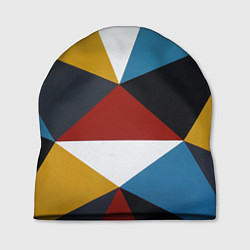 Шапка Абстрактный набор разноцветных геометрических фигу, цвет: 3D-принт