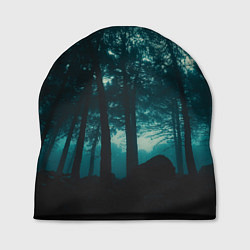 Шапка Тёмный лес на закате, цвет: 3D-принт