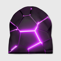 Шапка Фиолетовые неоновые геометрические плиты