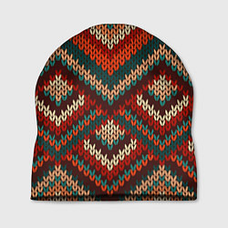 Шапка Вязаная ткань - текстура, цвет: 3D-принт