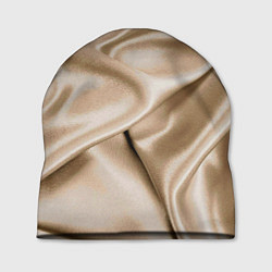 Шапка Струящаяся золотистая ткань, цвет: 3D-принт