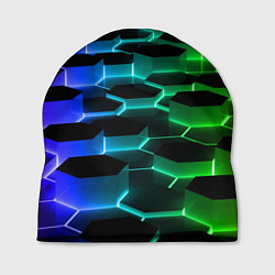 Шапка Неоновые шестиугольники, цвет: 3D-принт