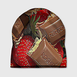 Шапка Клубника и шоколад Рошен, цвет: 3D-принт