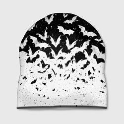 Шапка Black and white bat pattern