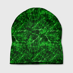 Шапка Зелёный лёд - текстура, цвет: 3D-принт