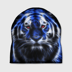 Шапка Синий неоновый тигр, цвет: 3D-принт
