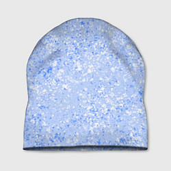 Шапка Абстракция Голубой текстура Зима, цвет: 3D-принт