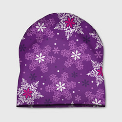 Шапка Violet snow, цвет: 3D-принт