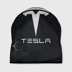 Шапка Tesla логотип - матовое стекло, цвет: 3D-принт