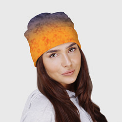 Шапка Желто-синий звездный узор, цвет: 3D-принт — фото 2