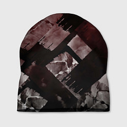 Шапка Красные и чёрные полосы, цвет: 3D-принт