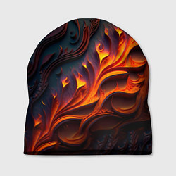 Шапка Огненный орнамент с языками пламени, цвет: 3D-принт