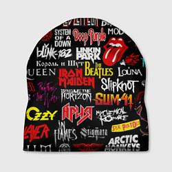 Шапка Логотипы рок групп цветные