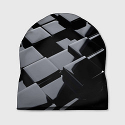 Шапка Карбоновые грани черные, цвет: 3D-принт