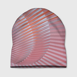 Шапка Абстрактные розовые волнообразные линии, цвет: 3D-принт