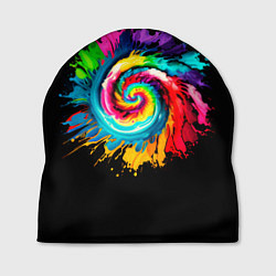 Шапка Тай-дай разноцветная спираль, цвет: 3D-принт