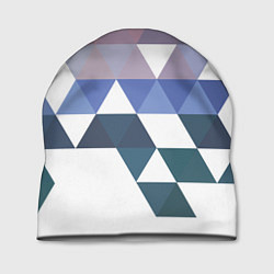 Шапка Абстрактные разноцветные треугольники в паттерне, цвет: 3D-принт