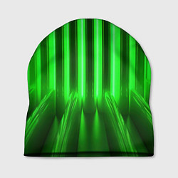 Шапка Зеленые неоновый световой фон, цвет: 3D-принт