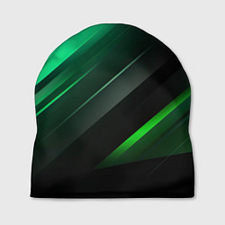 Шапка Black green abstract