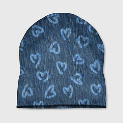 Шапка Hearts on denim