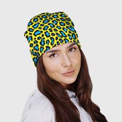 Шапка Кислотный леопард паттерн, цвет: 3D-принт — фото 2