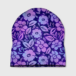Шапка Фиолетовые цветочки
