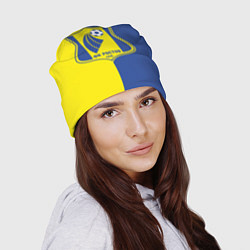 Шапка ФК Ростов - жёлто синие, цвет: 3D-принт — фото 2