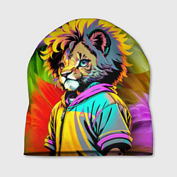 Шапка Funny lion cub - pop art