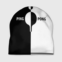 Шапка Ping-Pong черно-белое