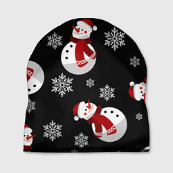 Шапка Снеговички в зимних шапочках со снежинками, цвет: 3D-принт