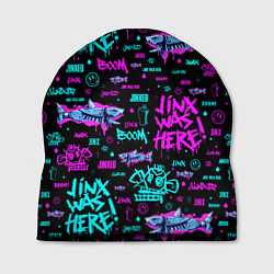Шапка Jinx Arcane pattern neon, цвет: 3D-принт