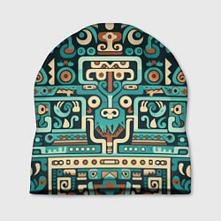 Шапка Абстрактный паттерн в ацтекском стиле, цвет: 3D-принт