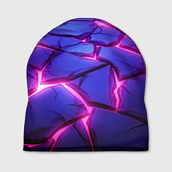 Шапка Неоновые фиолетовые камни со свечением, цвет: 3D-принт